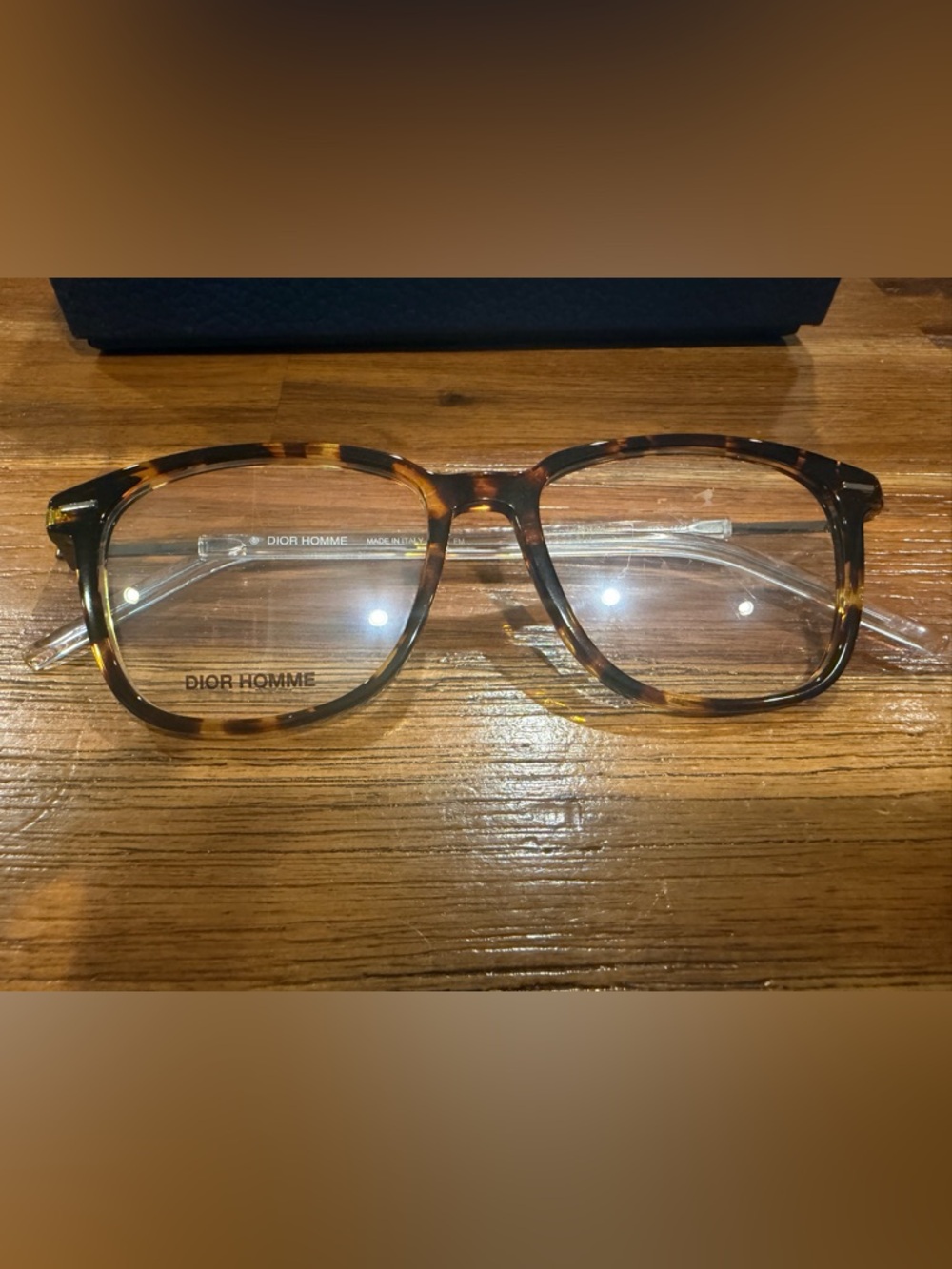 Dior Clear/Gold Optical Frame with Black Case - Picture 1 of 5